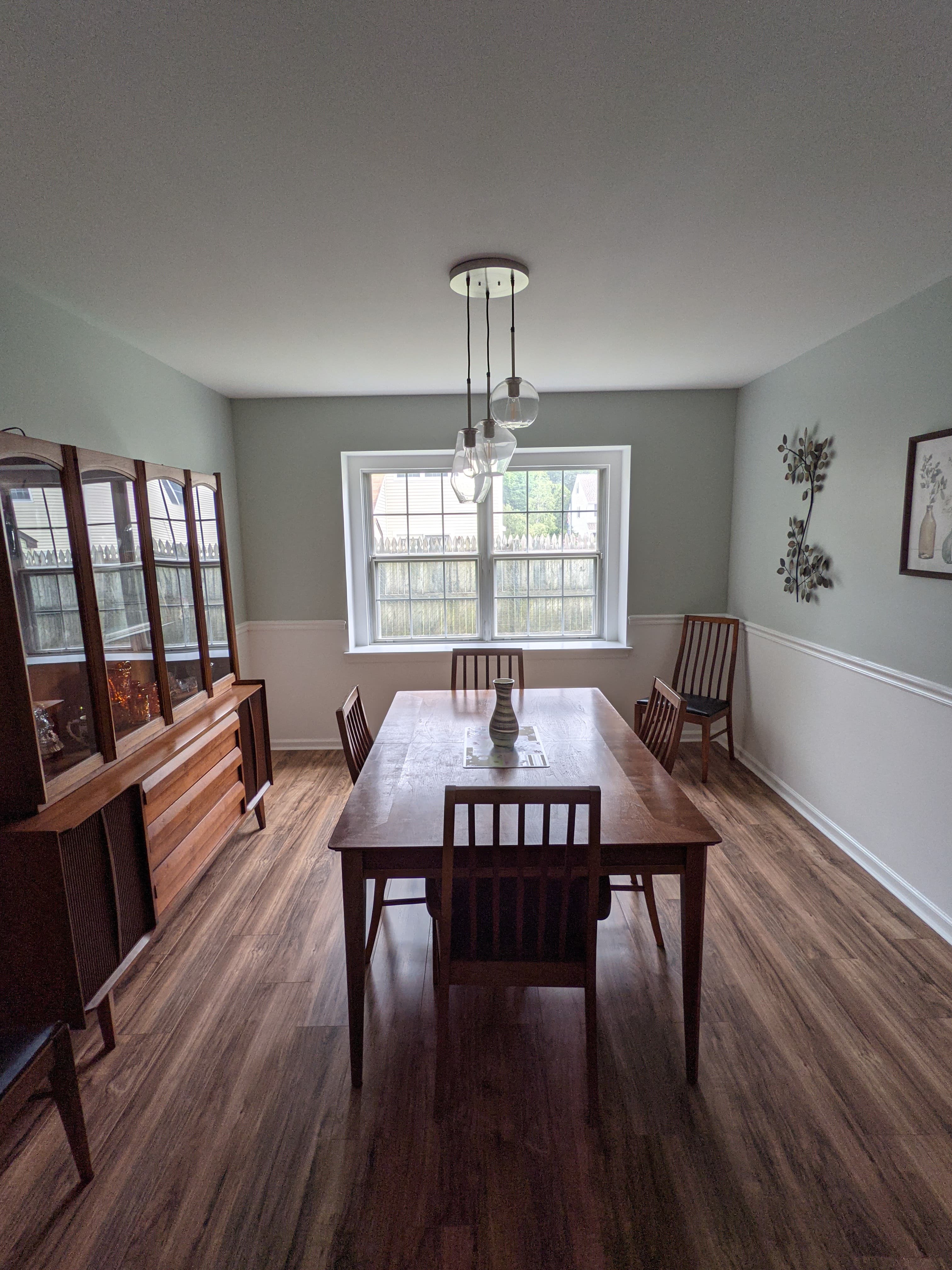 Full dining room interior painting renovation in Steiner Ranch Austin TX
