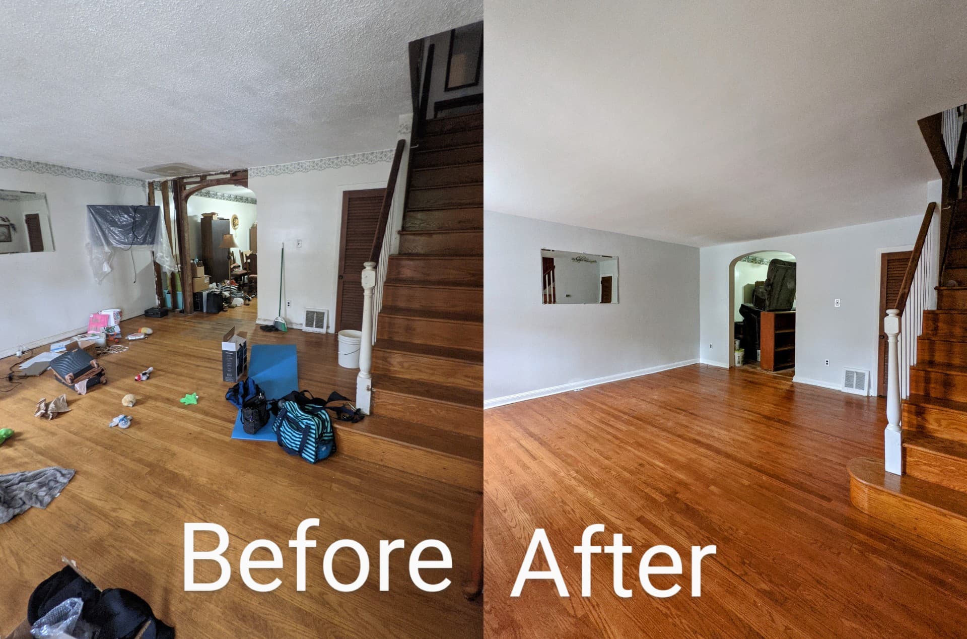 Fresh neutral interior paint in living room in Cedar Park TX
