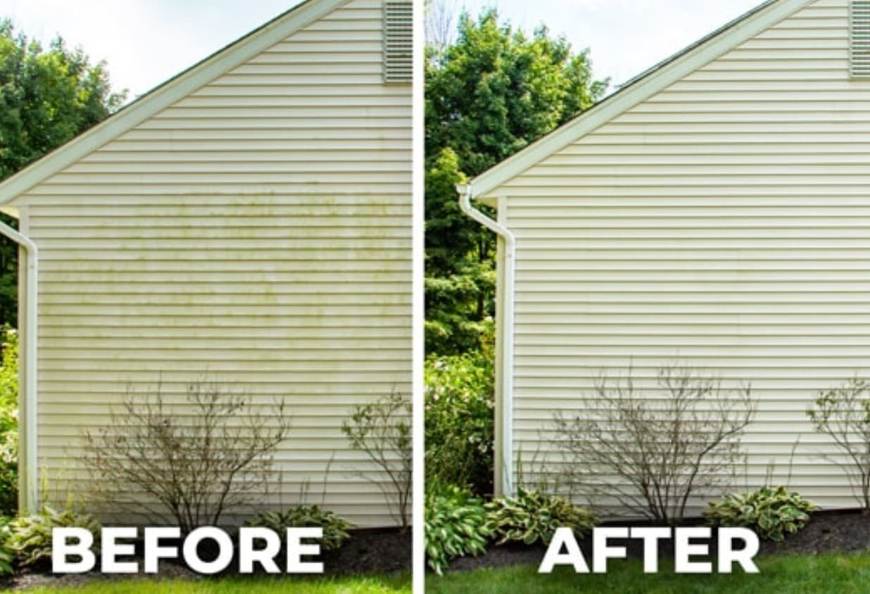 Home exterior pressure washing for listing prep in Leander TX
